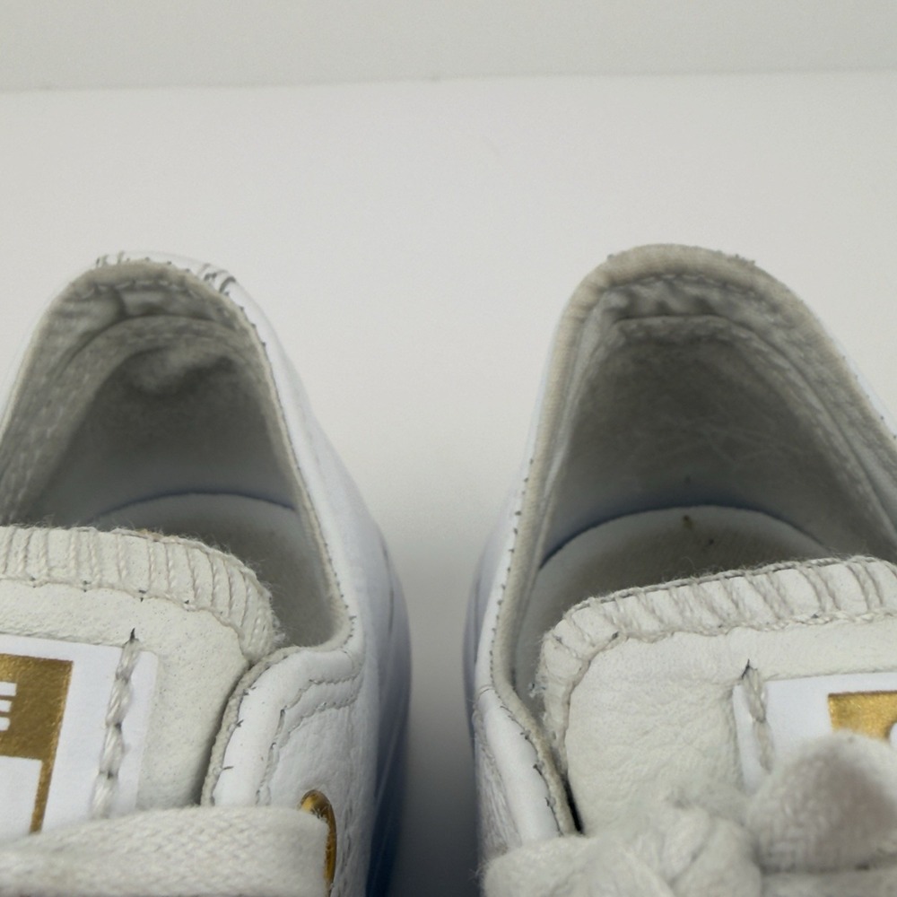 Converse Chuck Taylor All Star Lift Ox Womens 8.5 White Leather Gold Platform - Picture 6 of 13
